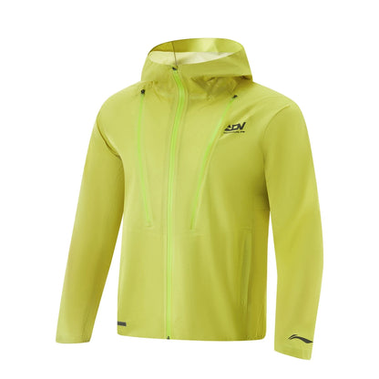 Li-Ning Men Women Professional Running Hooded Jacket Water Resistant Outdoor Mountain Wear LiNing Trail Run Windbreaker ACFV027