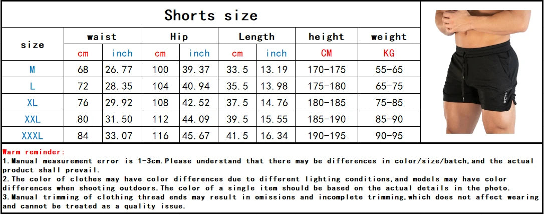 Summer Men's Fitness Shorts Gym Shorts Gyms Short Pants Run Hiking Sportswear Running Shorts Men Sports Jogging