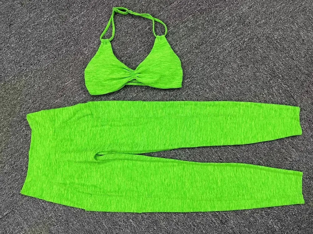 Sexy 2PCS Yoga Set Gym Suits with Shorts Crop Top Sports Bra Women Tracksuit Shorts 2 Pieces Running Clothing Fitness Clothing