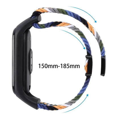 Nylon Braided Strap For Mi Band 9 8 Bracelet Magnetic Buckle Watchband For Xiaomi Mi Band 7 6 5 4 3 Wristband Correa Accessories