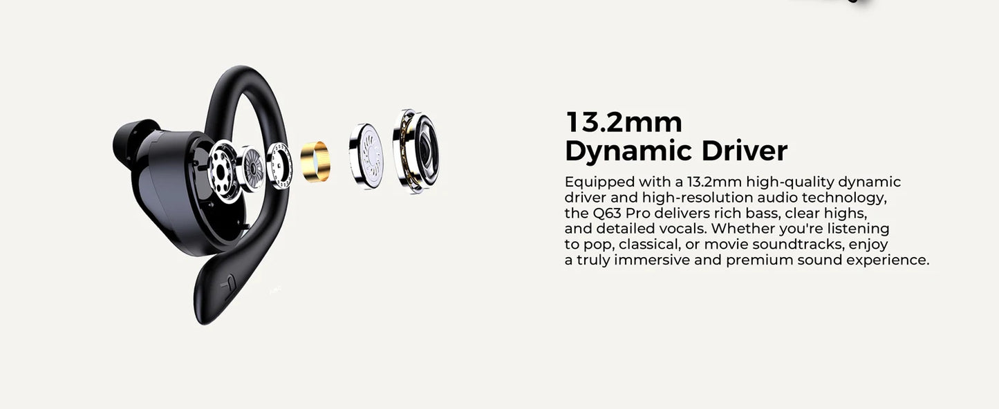 Sports Bluetooth Headphones Wireless TWS Earphones IP7 Waterproof Earbuds ENC Noise Cancelling Mic Call Headsets for Workout Gym