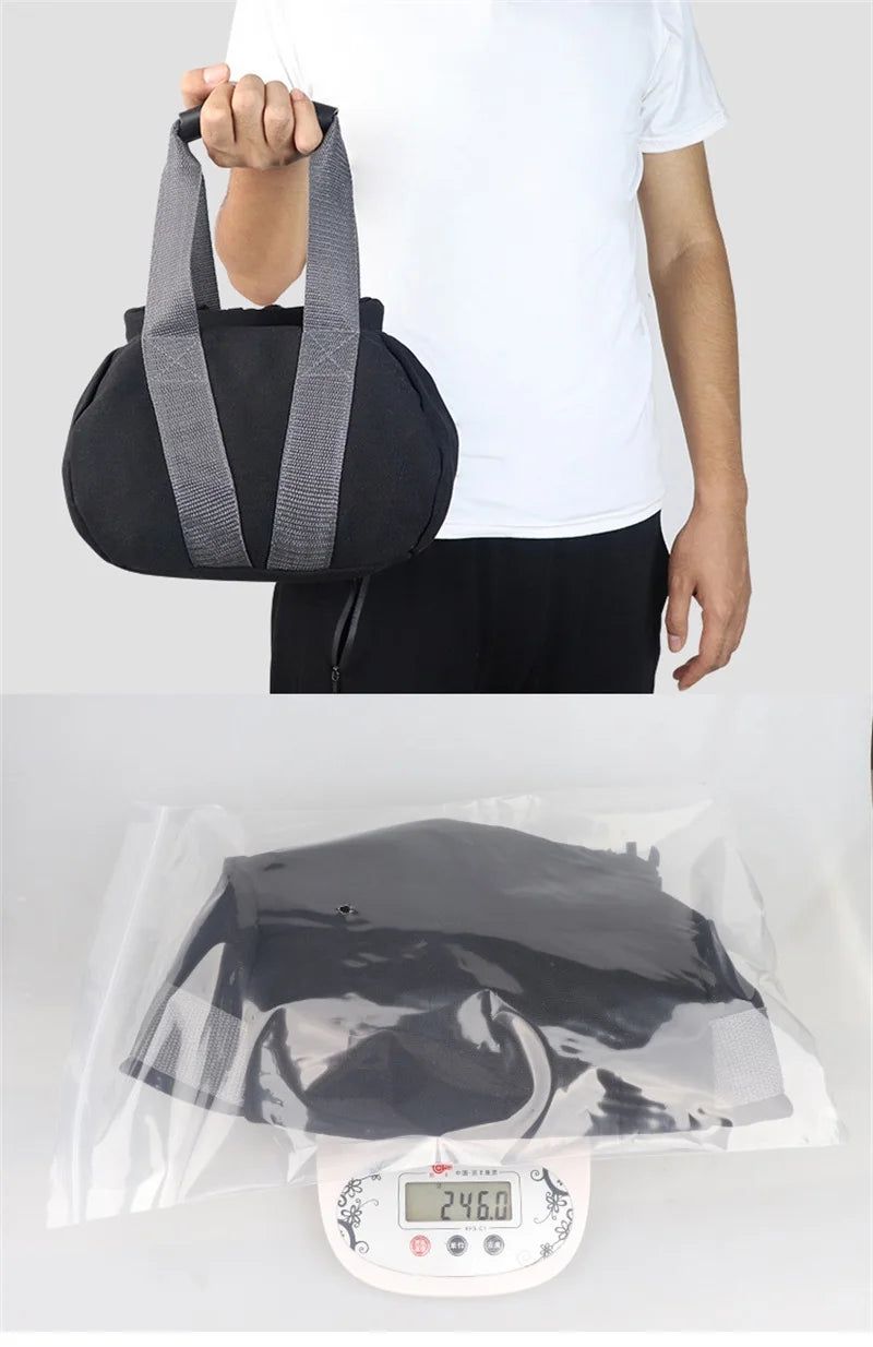 Kettlebell Weightlifting Training Sandbag Adjustable Soft Canvas Heavy Duty Fillable Sand Bag Dumbbell Home Fitness Equipment