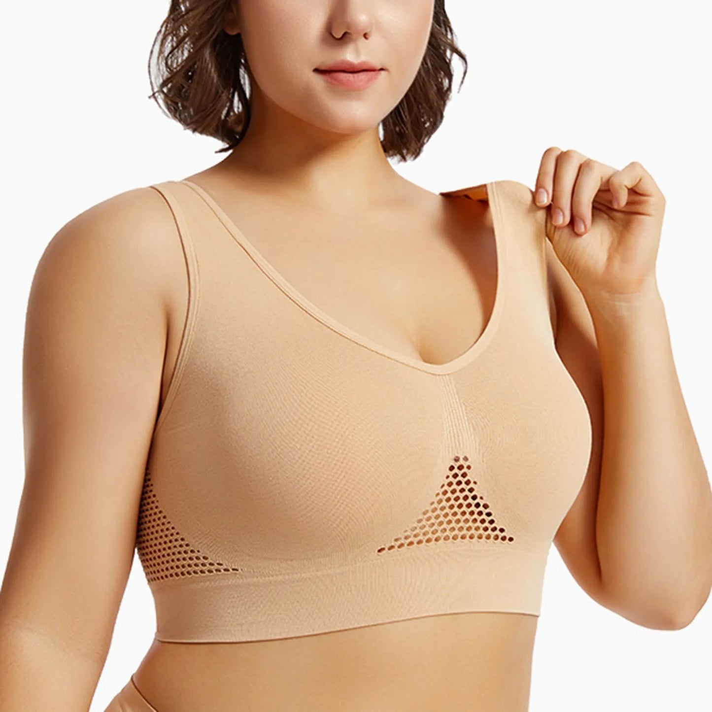 S-4XL Women Yoga Sport Bra Breathable Fitness Running Active Vest Padded Crop Tops Underwear gym Yoga top bras