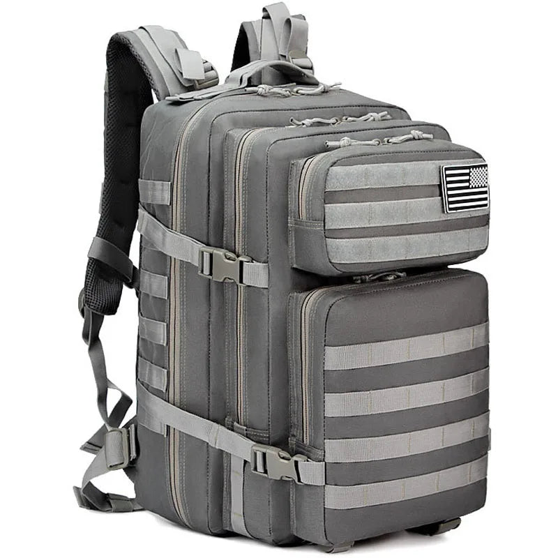 45L Tactical Backpack Outdoor Traveling Bag Fitness MOLLE Backpack School Pack GYM EDC Hiking Rucksack Witch Bottle Holder