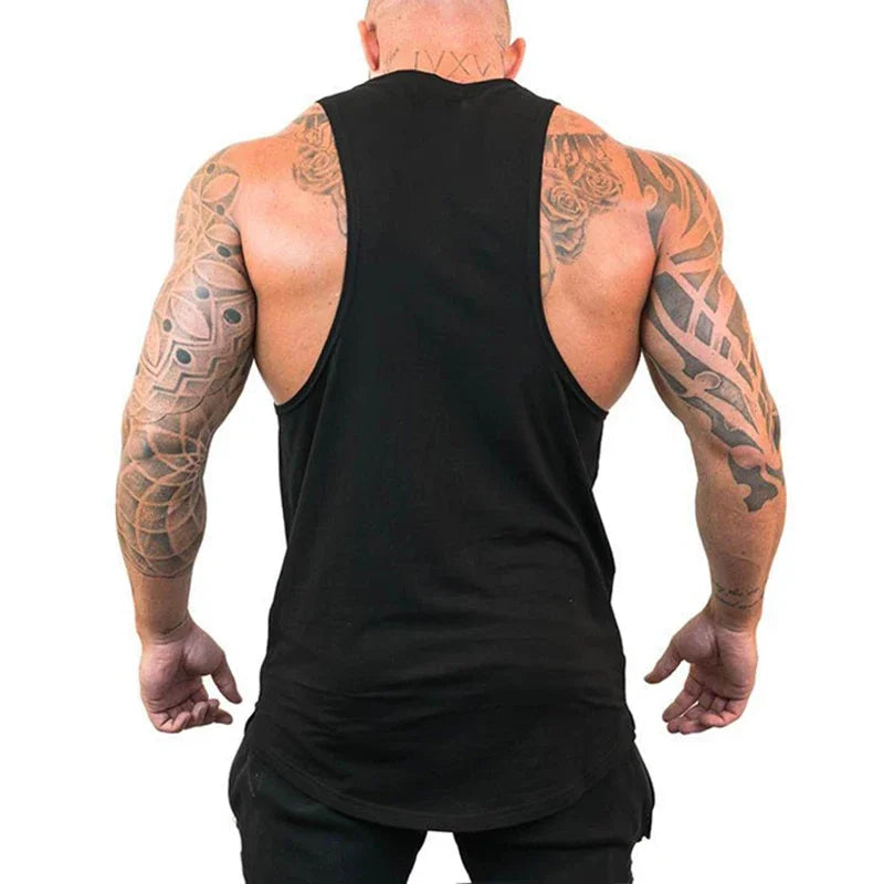 Animal Letter Gym Tanktop Men Fitness Clothing Men's Bodybuilding Tank Tops Summer Gym Clothing for Male Sleeveless Vest T Shirt
