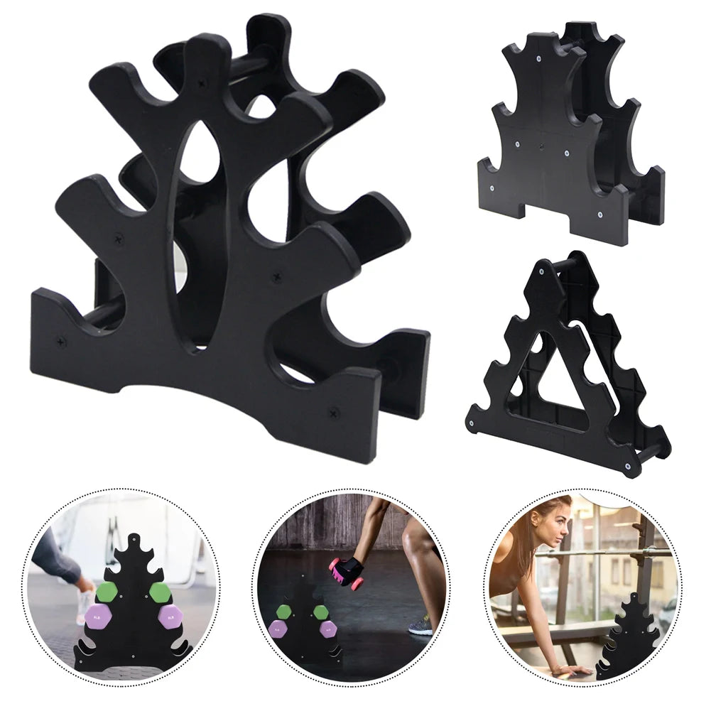 Dumbbell Holder 3 Tier Dumbbell Rack Stand Only Compact Weight Rack for Dumbbells Small for Home Gym Workout