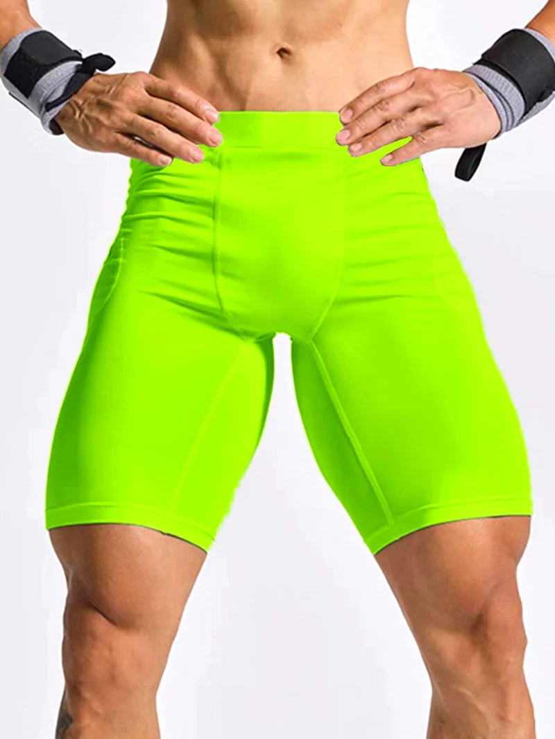 Men's Bodybuilding Shorts Gym Running Leggings Male Joggings Elastic Compressions Sweatpant Football Basketball Tights Trousers