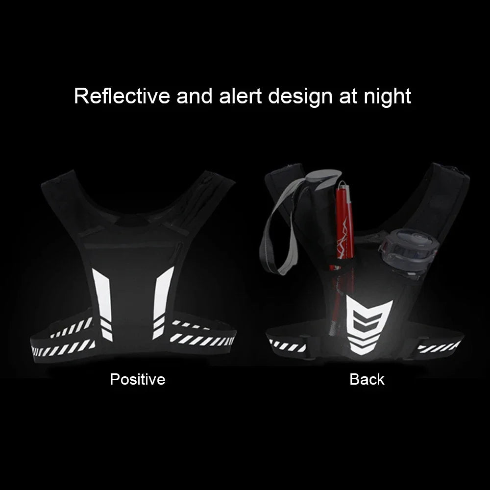 Reflective Running Phone Holder Vest for Men and Women, Jogging, Walking, Exercise,Gym, Workout, 1Pc Adjustable Strap Key Pocket