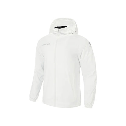 KELME Men's Windbreaker Running Jacket Soccer Kid Hooded Windproof Coat Training Waterproof Jacket Quick Dry 3801241