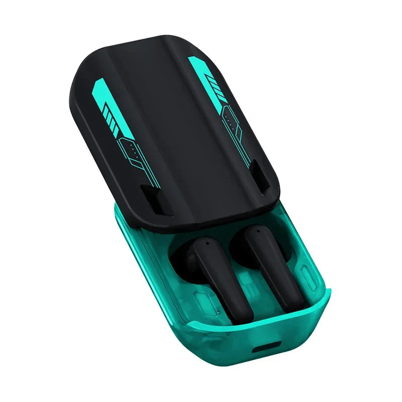 Magnetic Slide Wireless Bluetooth Earbuds Dual Track Long Battery Life Semi Transparent Sports Earphones for Running Gym Workout