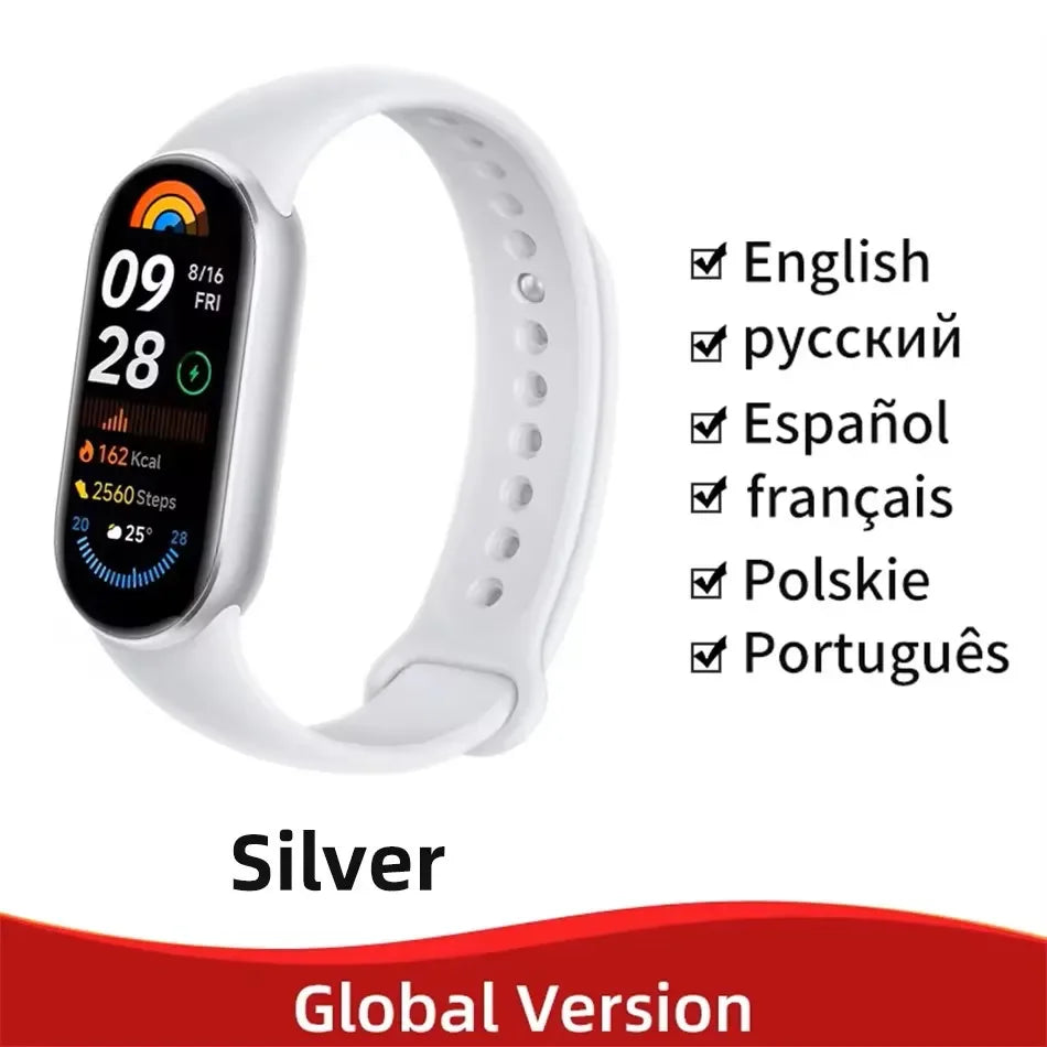 Global Version Xiaomi Smart Band 9 1.62‘’ AMOLED Display 21 Days Battery Life Supports 150+ Sports Modes 5ATM Bluetooth 5.4