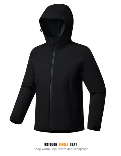 EUMERGX Men's Women's Waterproof Jacket Hiking Trekking Windbreaker Unisex Outdoor Sporty Rain Coat Windproof Climbing Clothes