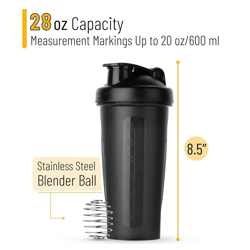 1pc 600ml Shaker Bottle 20oz Protein Shaker Plastic Bottle Portable Fitness Bottle for Fitness Enthusiasts Athletes