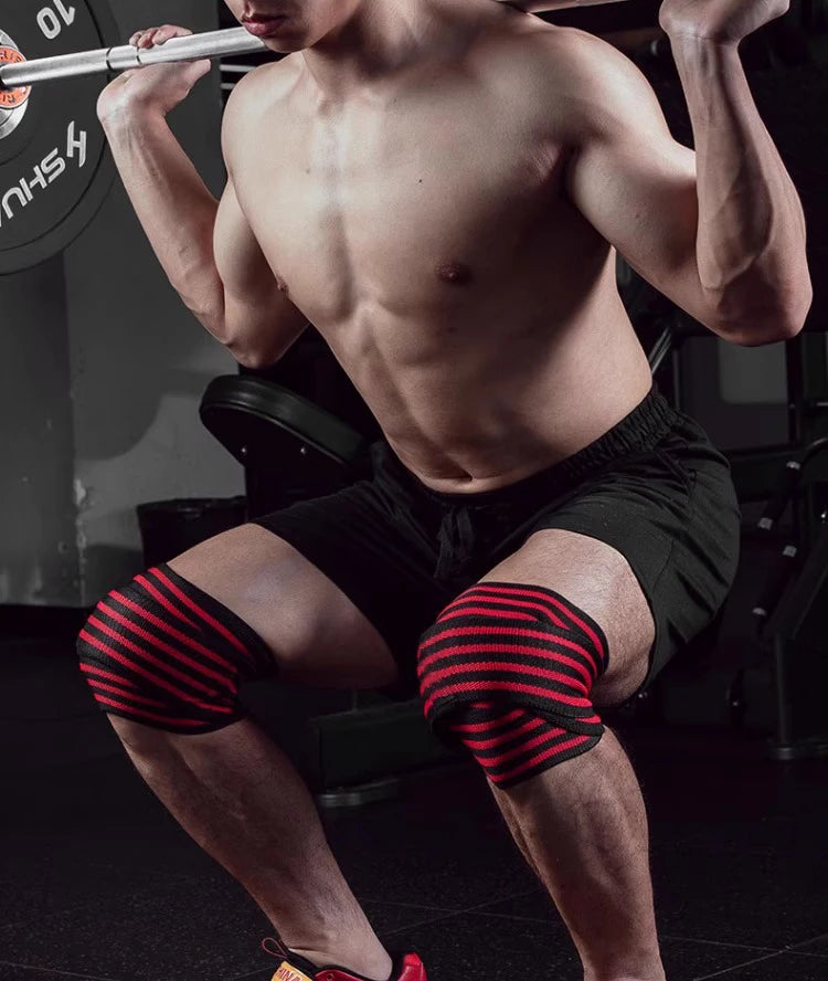1PC Fitness Pressurized Straps Gym Weight Lifting Squat Training Elastic Bandages Leg Knee Compression Wraps