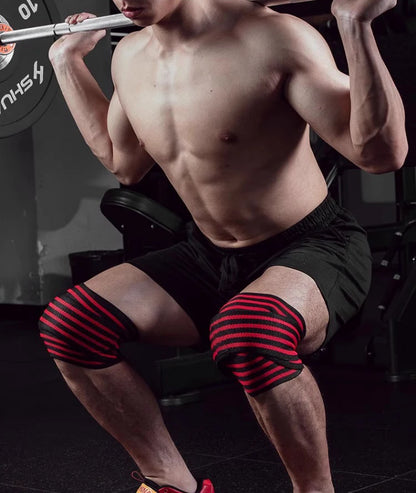 1PC Fitness Pressurized Straps Gym Weight Lifting Squat Training Elastic Bandages Leg Knee Compression Wraps