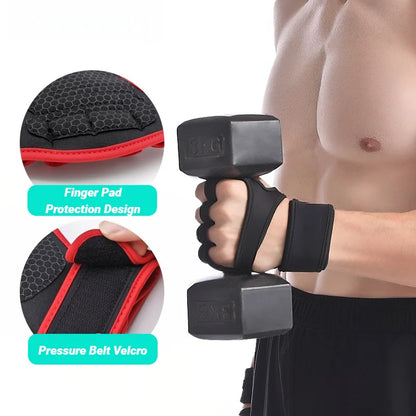 Half Finger Training Sport Gloves For Men Women Workout Fitness Body Building Weightlifting Gym Hand Wrist Protector Dumbbells