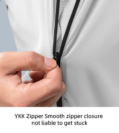 ROCKBROS Lightweight Cycling Jackets Windproof Bike Windbreaker Reflective Breathable Running Jacket Men's Coat With YKK Zipper