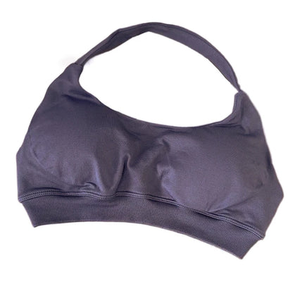 High Support Sports Bra Women Halter Seamless Yoga Bra Padded Backless Sports Bras Gym Crop Top Push Up Workout Yoga Tops Woman