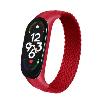 Braided Solo Loop for xiaomi Mi band 7 Watch Strap Nylon watchband NFC Bracelet smart Miband6 belt correa on Mi band 7 6 5 4 3