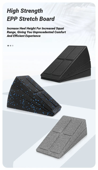 3-Piece Set Yoga Bricks Squat Wedge Blocks Block Ramp Deadlift Slant Board Adjustable Non-Slip Calf Foot Stretching Sports Gym
