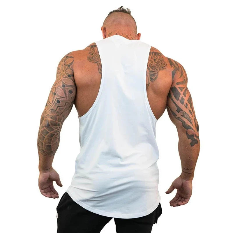 Animal Letter Gym Tanktop Men Fitness Clothing Men's Bodybuilding Tank Tops Summer Gym Clothing for Male Sleeveless Vest T Shirt