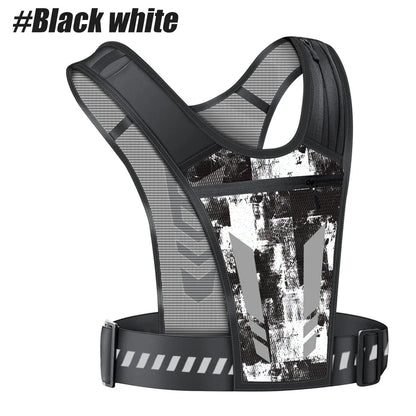 Reflective Running Phone Holder Vest for Men and Women, Jogging, Walking, Exercise,Gym, Workout, 1Pc Adjustable Strap Key Pocket