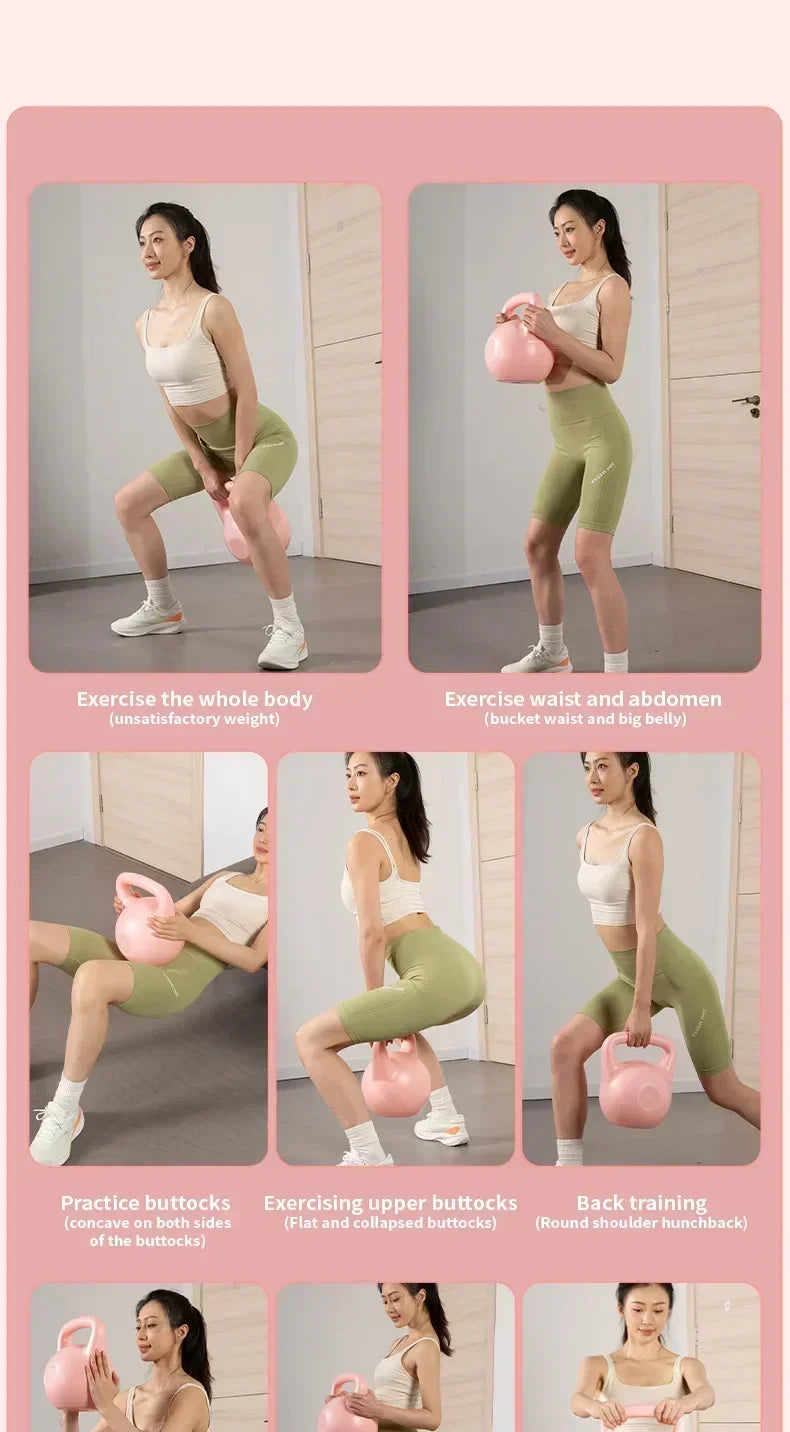 Adjustable Dumbbell Home Fitness Gym Exercise Equipment 2/4/6/8kg Water Kettlebell Squat Trainer Tool for Training Buttock