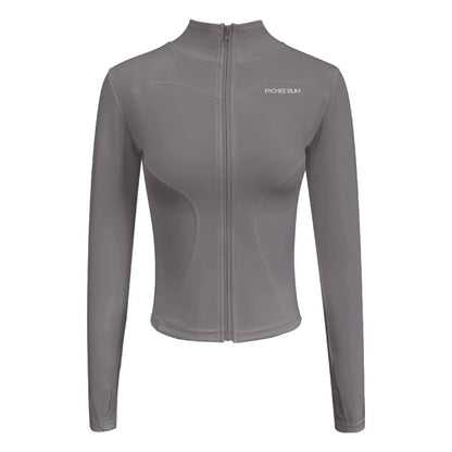 Women BUM New Sculpting Jacket Running Elasticity Yoga Jacket Slim Top Coat Women's Sports Jacket Gym Long Sleeves Women Zipper