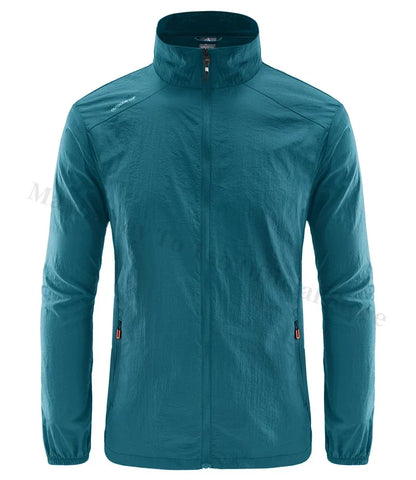 Men's Summer Skin Quick Dry Hiking Jacket Waterproof Sun UV Protection Coats Men Outdoor Sports Fishing Camping Running Jacket