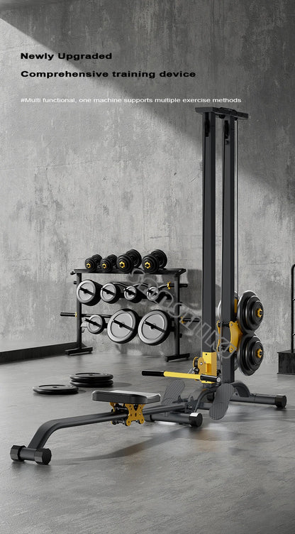Rowing machine fitness equipment, exercise high pull stand dumbbell multifunctional integrated training device, smith machine