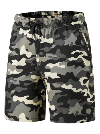 Men's Bottoms for Summer Gym Workout Running Cycling,Quick Drying Breathable Drawstring Waist Sports Shorts 2-0428