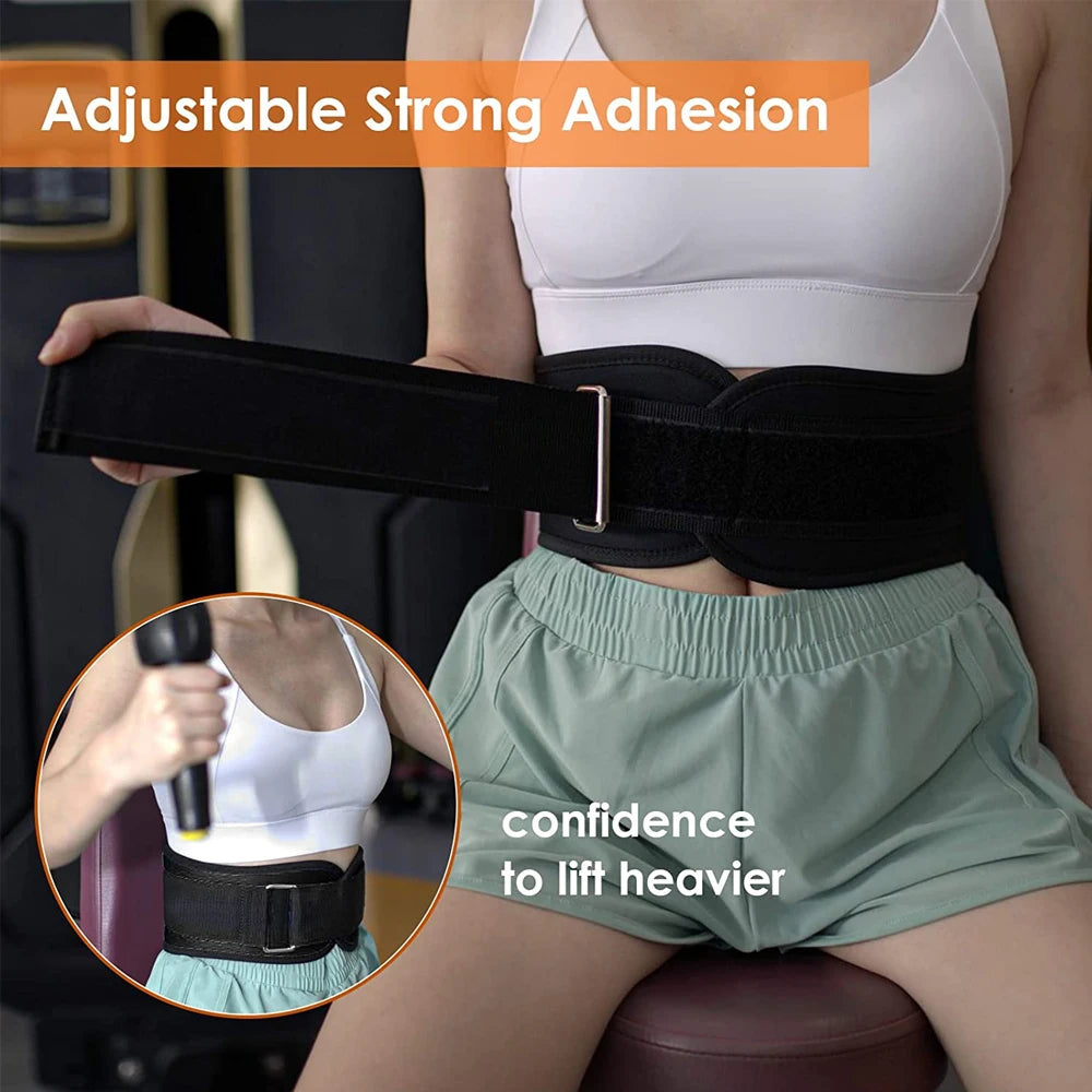1Pcs Gym Weightlifting Belt Adjustable Waist Back Support Squat Dumbbell Barbell Deadlifts Training Fitness(Black and Blue)