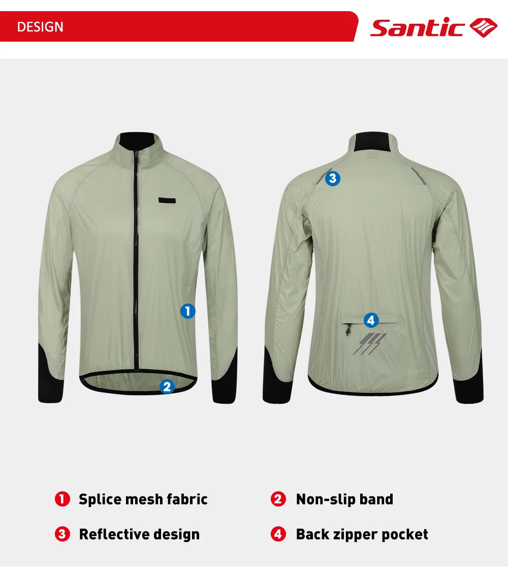 Santic Cycling Jackets Summer Bicycle Jackets Windbreaker  Riding Outdoor Sunscreen Riding Equipment