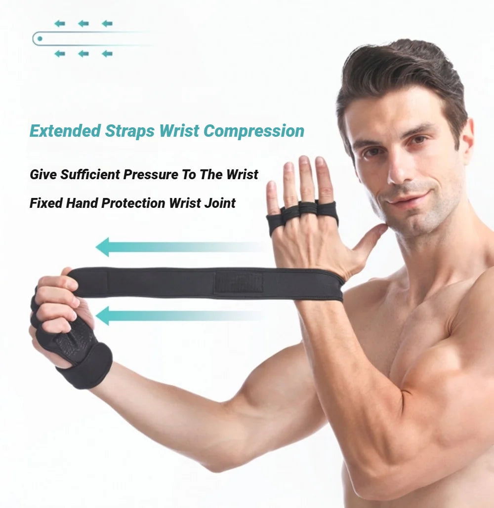 Half Finger Training Sport Gloves For Men Women Workout Fitness Body Building Weightlifting Gym Hand Wrist Protector Dumbbells