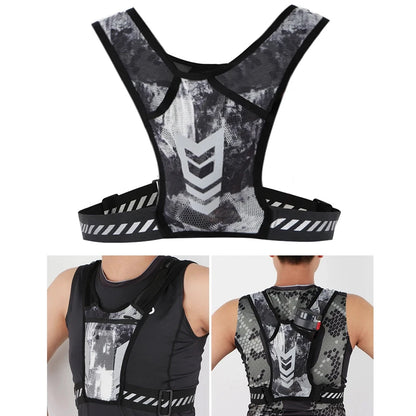 Reflective Running Phone Holder Vest for Men and Women, Jogging, Walking, Exercise,Gym, Workout, 1Pc Adjustable Strap Key Pocket