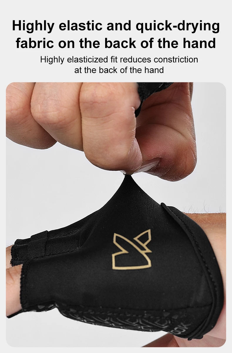 KUTOOK Men's And Women's Fitness Four Fingers Gloves Breathable Anti-slip Shock Absorption Yoga Dumbbell Cycling Sports Gloves