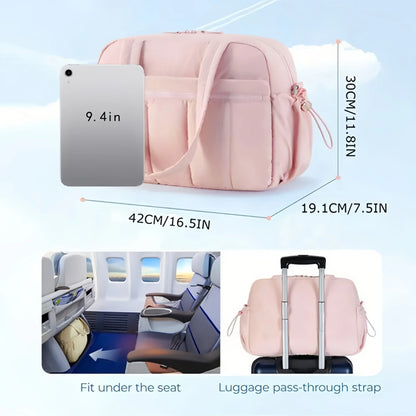 Expandable Travel Duffel Bag - Stylish oversized shoe compartment portable gym bag that folds lightweight duffle-tan