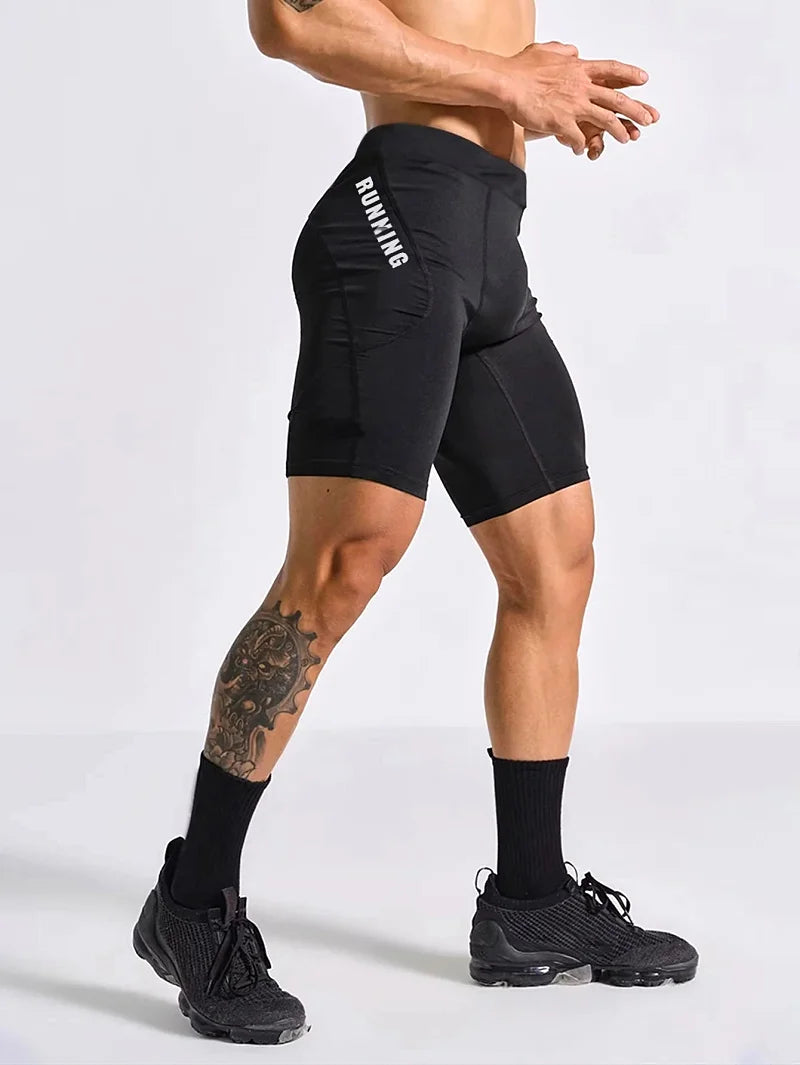 Men's Bodybuilding Shorts Gym Running Leggings Male Joggings Elastic Compressions Sweatpant Football Basketball Tights Trousers