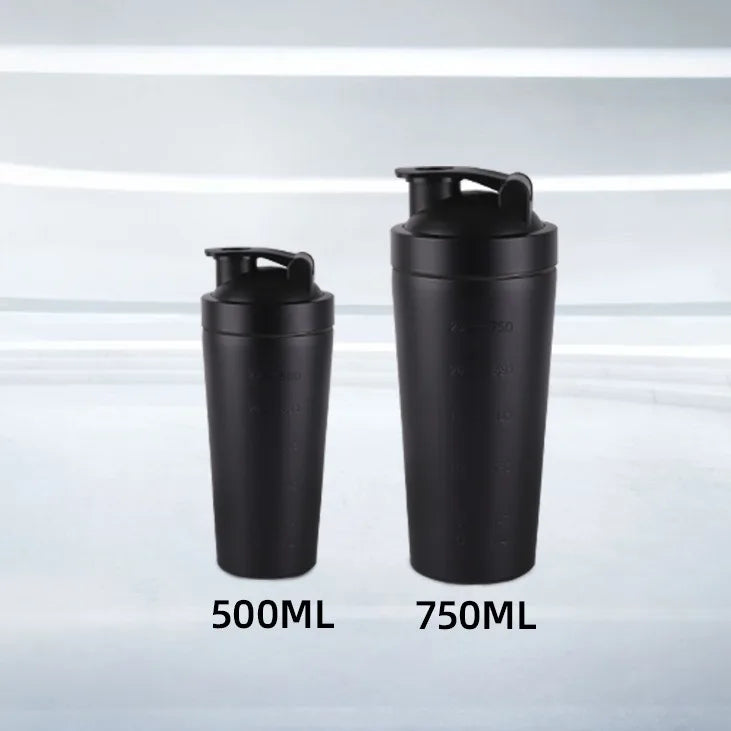 Stainless Steel Protein Shaker Cup Portable Fitness Sports Mug Nutrition Shakers Cup Water Bottles Water Cup Portable Shakers