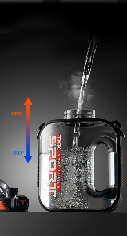 TKK 1/1.6/2L Sports Water Bottle TRITAN Large Capacity Creative Cup Heat Resistant Outdoor Adult Travel Kettle Gym Fitness Jugs
