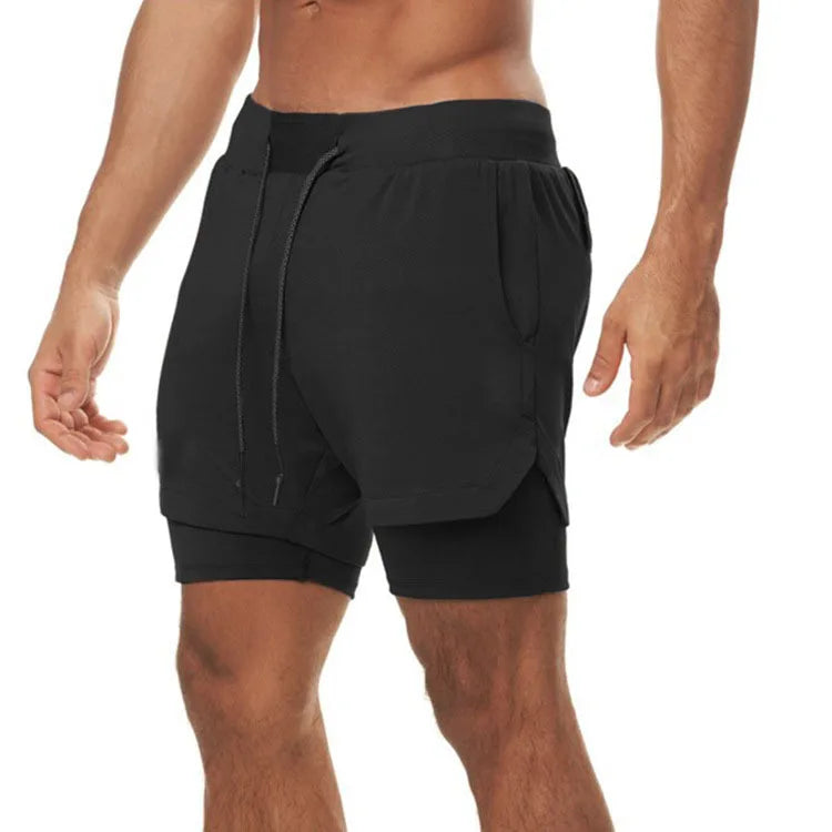 Camo Running Shorts Men Gym Sports Shorts 2 In 1 Quick Dry Workout Training Gym Fitness Jogging Short Pants Summer Men Shorts