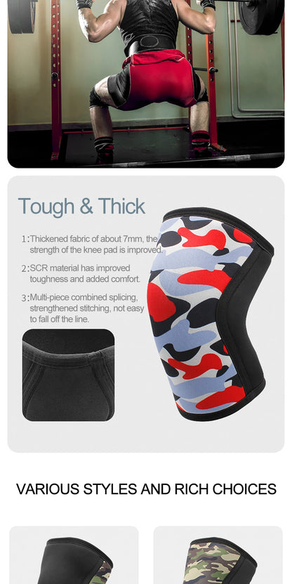 AOLIKES 1 Pair 7MM Knee Sleeves Support Injury Recovery - Neoprene Knee Brace Knee Support for Squats, Running & Gym Workout
