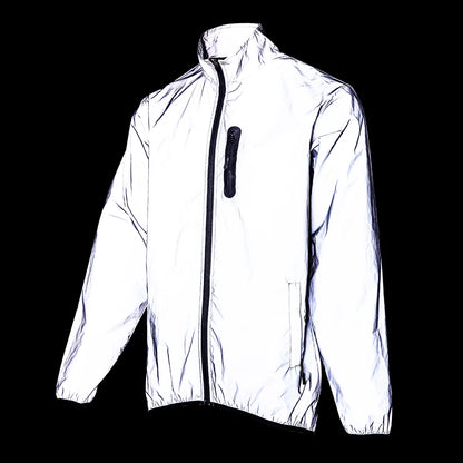 WOSAWE Autumn Winter Men Reflective Jacket Reflect Motorcycle Jacket Men /Women Waterproof Windbreaker Hoodies