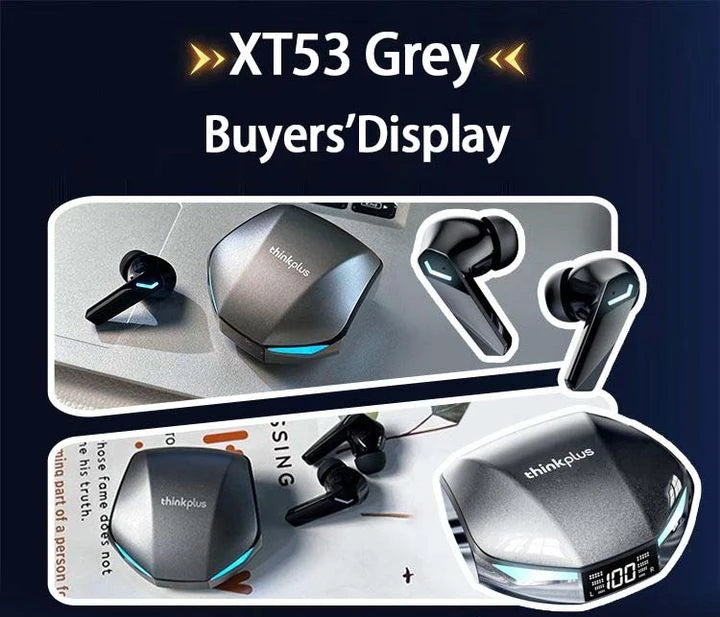 Original Lenovo XT53 Earphone Wireless Upgrade Bluetooth 5.4 Headphones Noise Reduction LED Earbuds Low Latency Gaming Headset