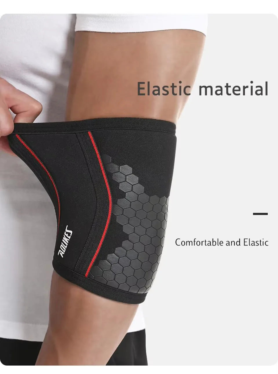 AOLIKES 1 Pair 7MM Knee Sleeves Support Injury Recovery - Neoprene Knee Brace Knee Support for Squats, Running & Gym Workout