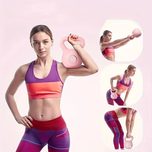 1Pc Adjustable Weight Self-filling Kettlebell, PVC Material, Multi-functional Home Fitness Equipment, Space-saving Design