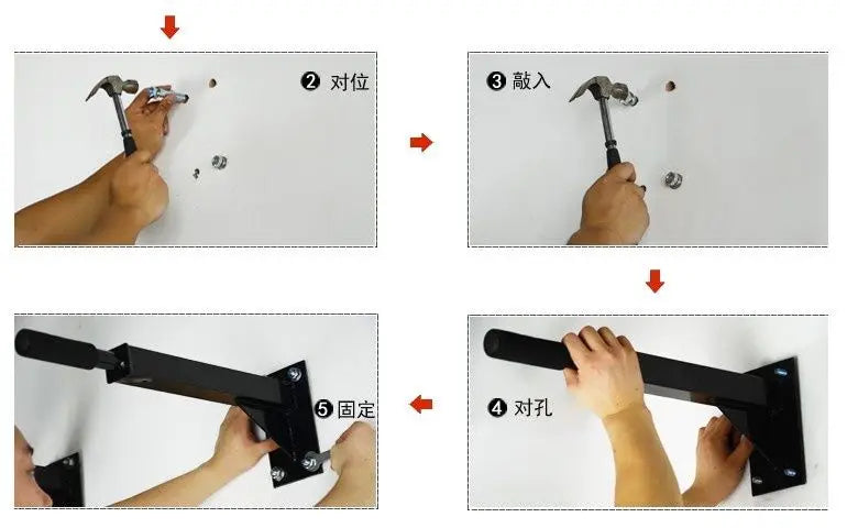 Reinforced Home Wall Horizontal Bar Pull-up Equipment Wall Fitness Exercise