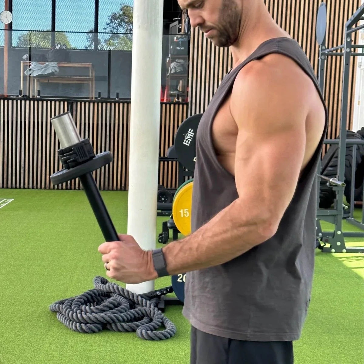 Wrist Strength Trainer Fitness Clubbell Weighted Dumbbell Stick Badminton Swing Training Forearm Arm WrestlingTraining
