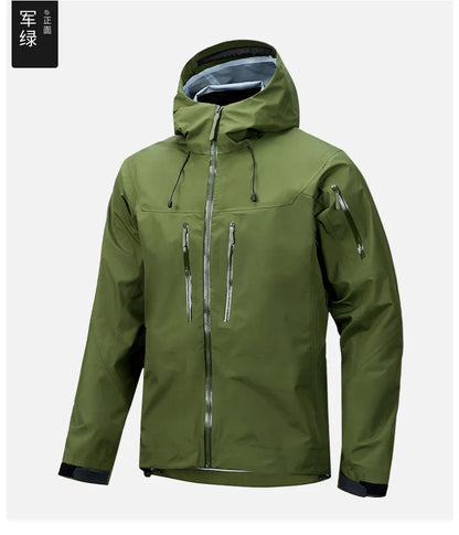 Jacket Men's Sports Casual Soft-shell Zipper Pocket Water Repellent Windbreaker New Autumn Functional Camping Hooded Raincoat