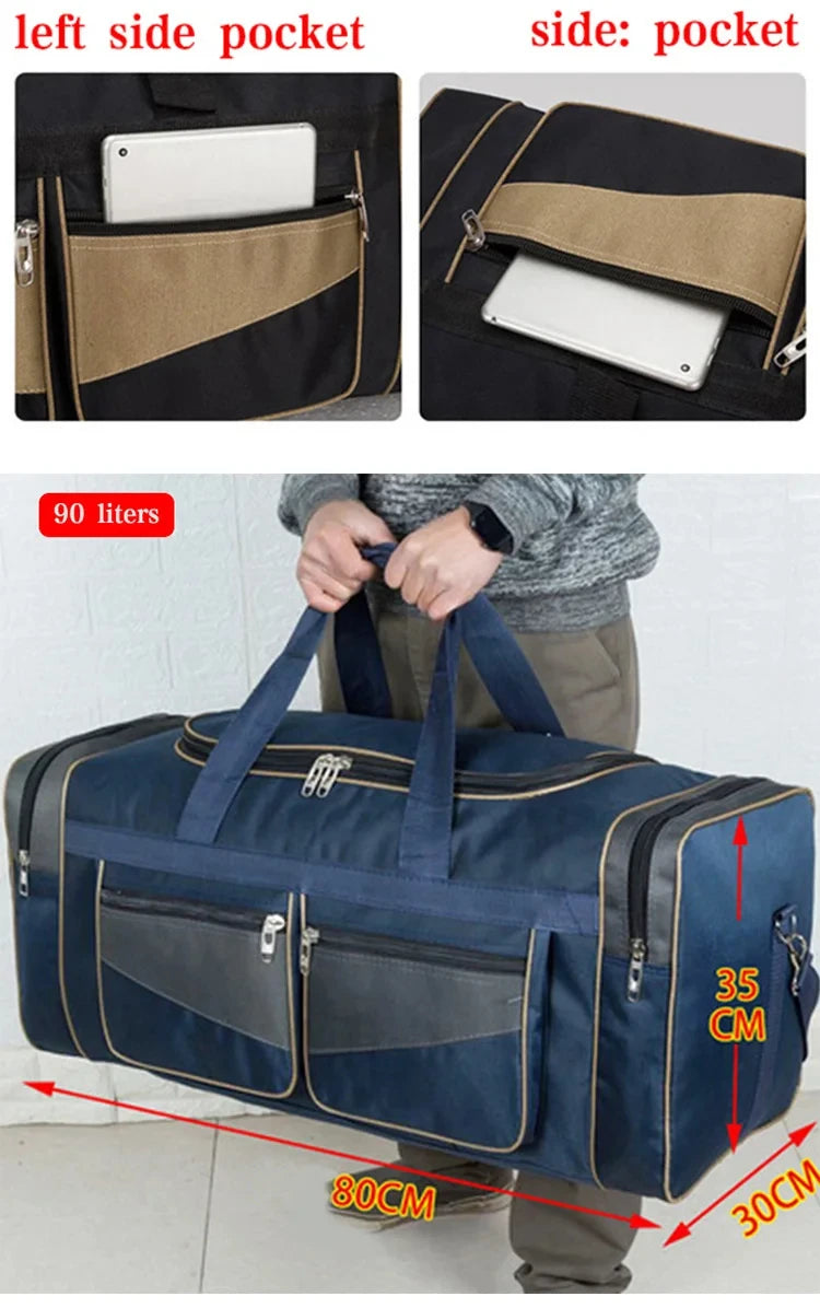 Luggage Travel Bag Gym Fitness Handbags for Women Men Outdoor Sports Shoulder Large Storage Duffel Training Long Distance Bag